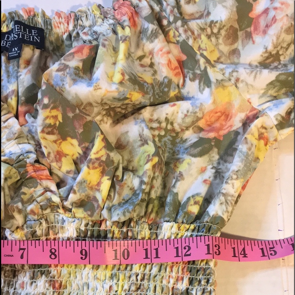 DANIELLE BERNSTEIN 1X Long FULL Floral SUMMER DRESS EMPIRE⚜️WAIST NWOT - Picture 6 of 16